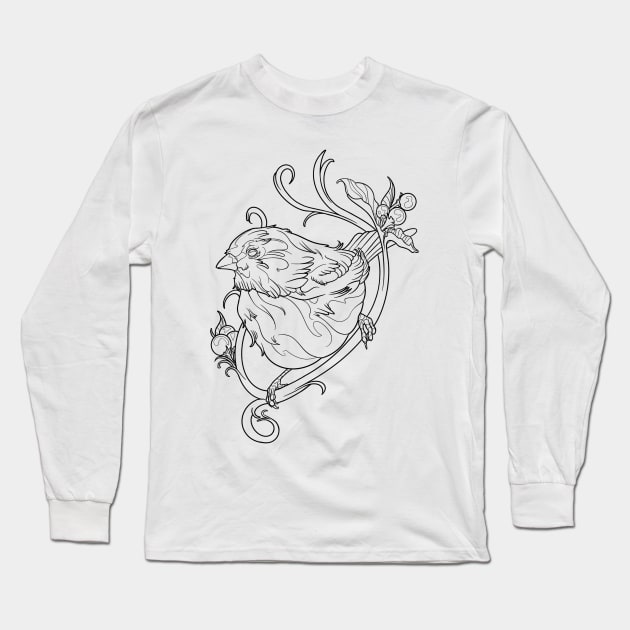 Twite White Long Sleeve T-Shirt by Scottconnick